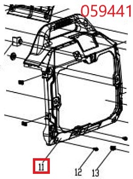 Корпус (панель правая) SAV G2200Si(ESi),152Fi / Housing (right side) (04.14.35711-2500R1-H1)