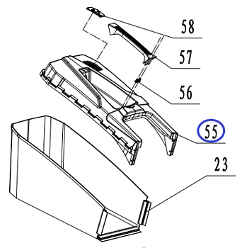 Кожух травосборника SAV G41/Hay box coverr, №55 (1213010650)